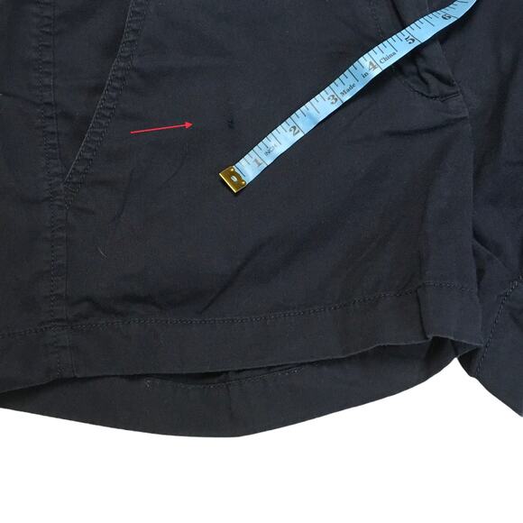 J. Crew Broken-In Chino 3" Shorts Navy Blue Size 0 Women's Casual Flat Front - Picture 7 of 8